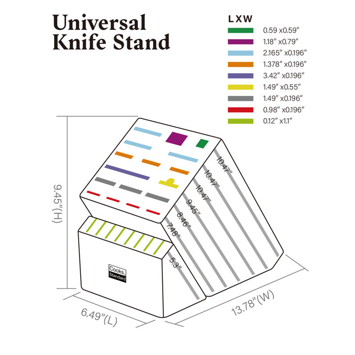 Cooks Standard 25 Slot Knife Storage Block without Knives & Reviews